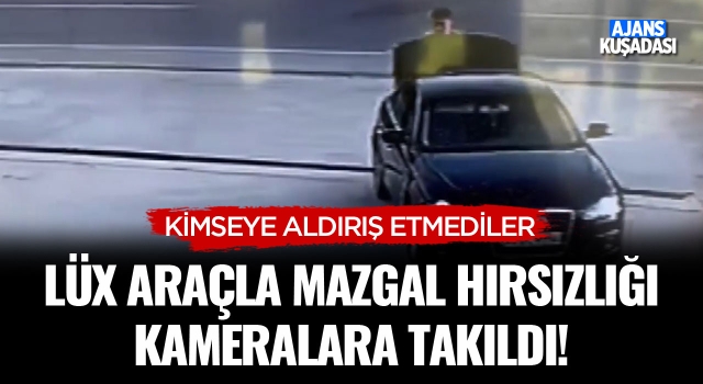 Lüx Araçla Mazgal Hırsızlığı Kameralara Takıldı!