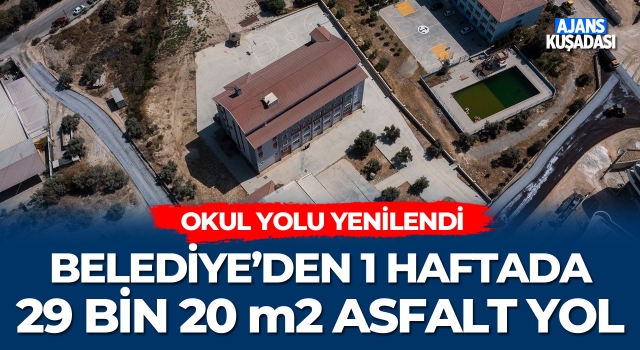 Belediye'den Bir Haftada 29 Bin 20 m2 Asfalt Yol