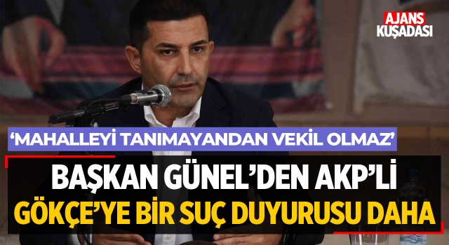 Başkan Günel'den Akp'li Gökçe'ye Bir Suç Duyurusu Daha