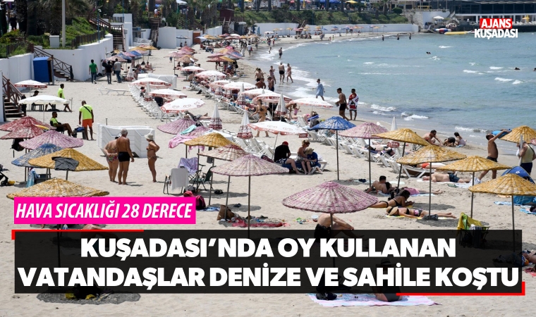 Oy kullanan vatandaşlar denize ve sahile koştu