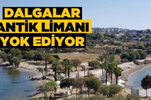 Ege'deki Fırtına, Kuşadası'nda Tarihin İzlerini Silmeye Başladı