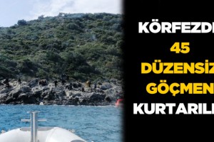 Kuşadası'nda 45 Düzensiz Göçmen Kurtarıldı