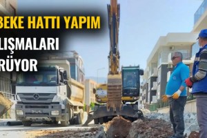 Kuşadası'nda Şebeke Hattı Yapım Çalışmaları Sürüyor