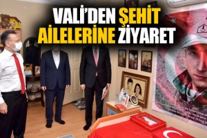 Vali Aksoy Şehit Ailelerini Ziyaret Etti