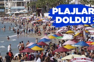 Kuşadası'nda Havalar Isındı Plajlar Doldu Taştı!