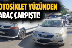 Yola Fırlayan Motosiklet Kazaya Sebep Verdi!