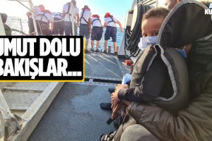 Botları Sürüklenen Göçmenler Kuşadası'nda Kurtarıldı
