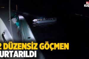 Kuşadası Açıklarında 12 Göçmen Kurtarıldı!