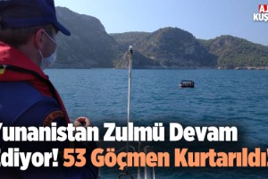 Kuşadası'nda 53 Göçmen Kurtarıldı