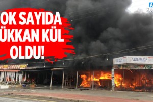 Kuşadası'nda Büyük Yangın! Çok Sayıda İş Yeri Küle Döndü!