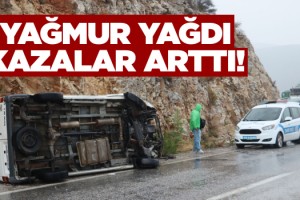 Kuşadası'nda Yağış Trafik Kazalarına Sebep Oldu!