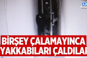 Kuşadası'nda Ayakkabı Hırsızları Güvenlik Kameralarına Yakalandı!