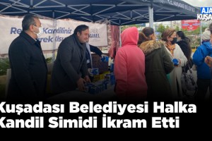 Kuşadası Belediyesi'nden Kandil Simidi İkramı
