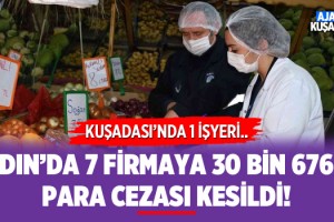 Aydın'da 7 Firmaya 30 Bin 676 TL Para Cezası Kesildi!