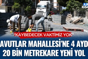 Davutlar'a 4 Ayda 20 Bin Metrekare Yeni Yol