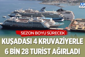 Kuşadası 4 Kruvaziyerle 6 Bin 28 Turist Ağırladı