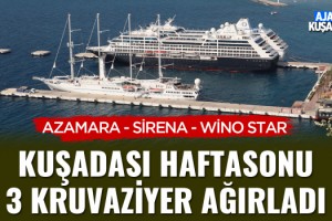 Kuşadası Haftasonu 3 Kruvaziyer Ağırladı