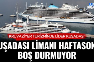 Kuşadası Limanı Haftasonu Boş Durmuyor