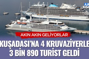 Kuşadası'na 4 Kruvaziyerle 3 Bin 890 Turist Getirdi