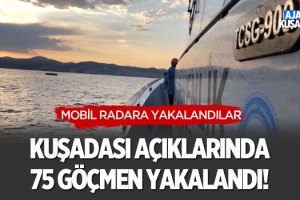 Kuşadası Açıklarında 75 Göçmen Yakalandı!