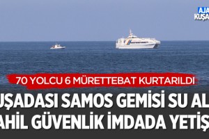 Kuşadası Samos Gemisi Su Aldı Sahil Güvenlik İmdada Yetişti!