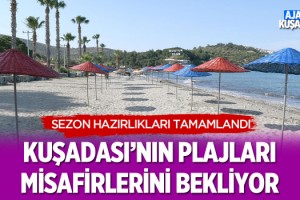 Kuşadası'nın Plajları Misafirlerini Bekliyor