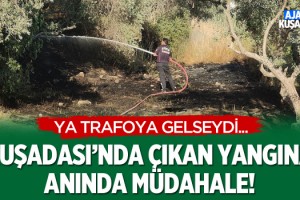 Kuşadası'nda Çıkan Yangına Anında Müdahale!