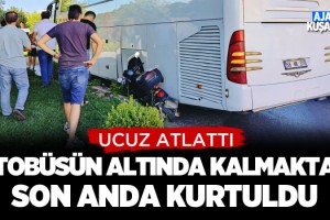 Otobüsün Altında Kalmaktan Son Anda Kurtuldu!