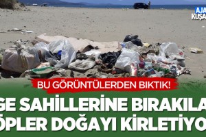 Ege Sahillerine Bırakılan Çöpler Doğayı Kirletiyor!