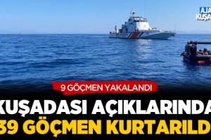 Kuşadası Açıklarında 139 Göçmen Kurtarıldı 9 Göçmen Yakalandı!