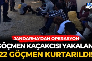 2 Göçmen Kaçakçısı Yakalandı 22 Göçmen Kurtarıldı!