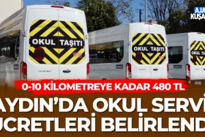Aydın'da Okul Servis Ücretleri Belirlendi