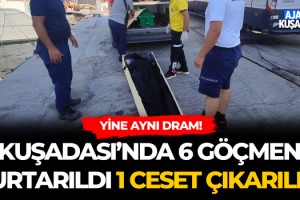 Kuşadası'nda 6 Göçmen Kurtarıldı 1 Ceset Çıkarıldı