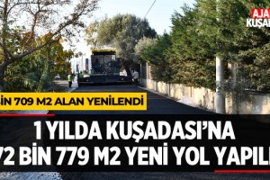 1 Yılda Kuşadası'na 272 Bin 779 m2 Yol Yapıldı!