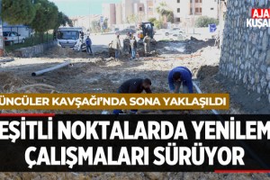 Kuşadası'nın Çeşitli Noktalarında Yenileme Çalışmaları Sürüyor