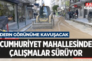 Cumhuriyet Mahallesinde Çalışmalar Sürüyor