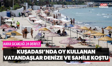 Oy kullanan vatandaşlar denize ve sahile koştu