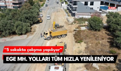 Ege Mahallesi'nin yolları tüm hızıyla yenileniyor